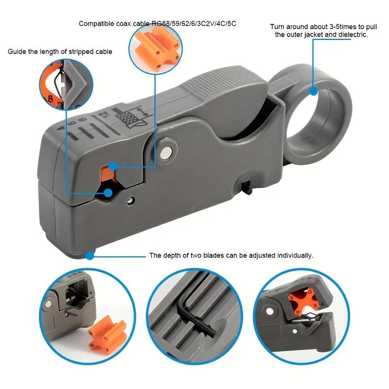 Automatic Stripping Pliers Wire Stripper Wire Coaxial Cable Cutter Tools Cable Stripper Pliers Decrustation Pliers