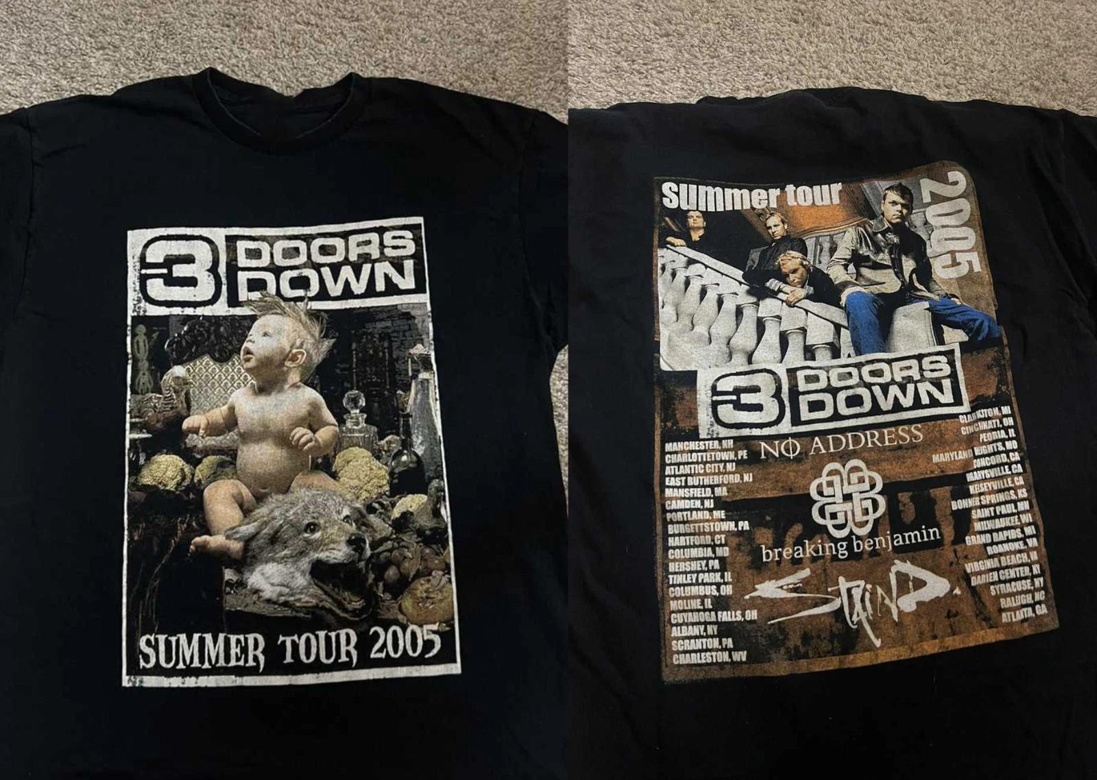 3 Doors Down Band Summer Tour 2005 T-shirt S to 5XL TU1776 L