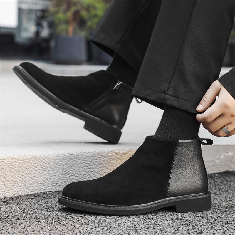 Fashion Leather Boots For Man Genuine Leather Big Size Boots High Quality Designer Formal Boots Casual Boots Fashion Business