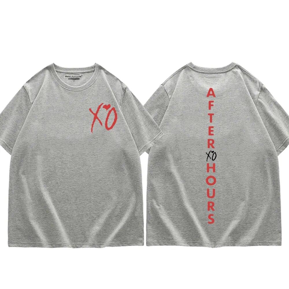 Sänger The Weeknd Album After Hours Print T-Shirt Sommer Trend Hip Hop Kurzarm T-Shirt Unisex Street Fashion Lose T-Shirts