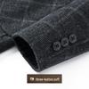 Men's Plaid Wool Blend Double-Sided Overcoat