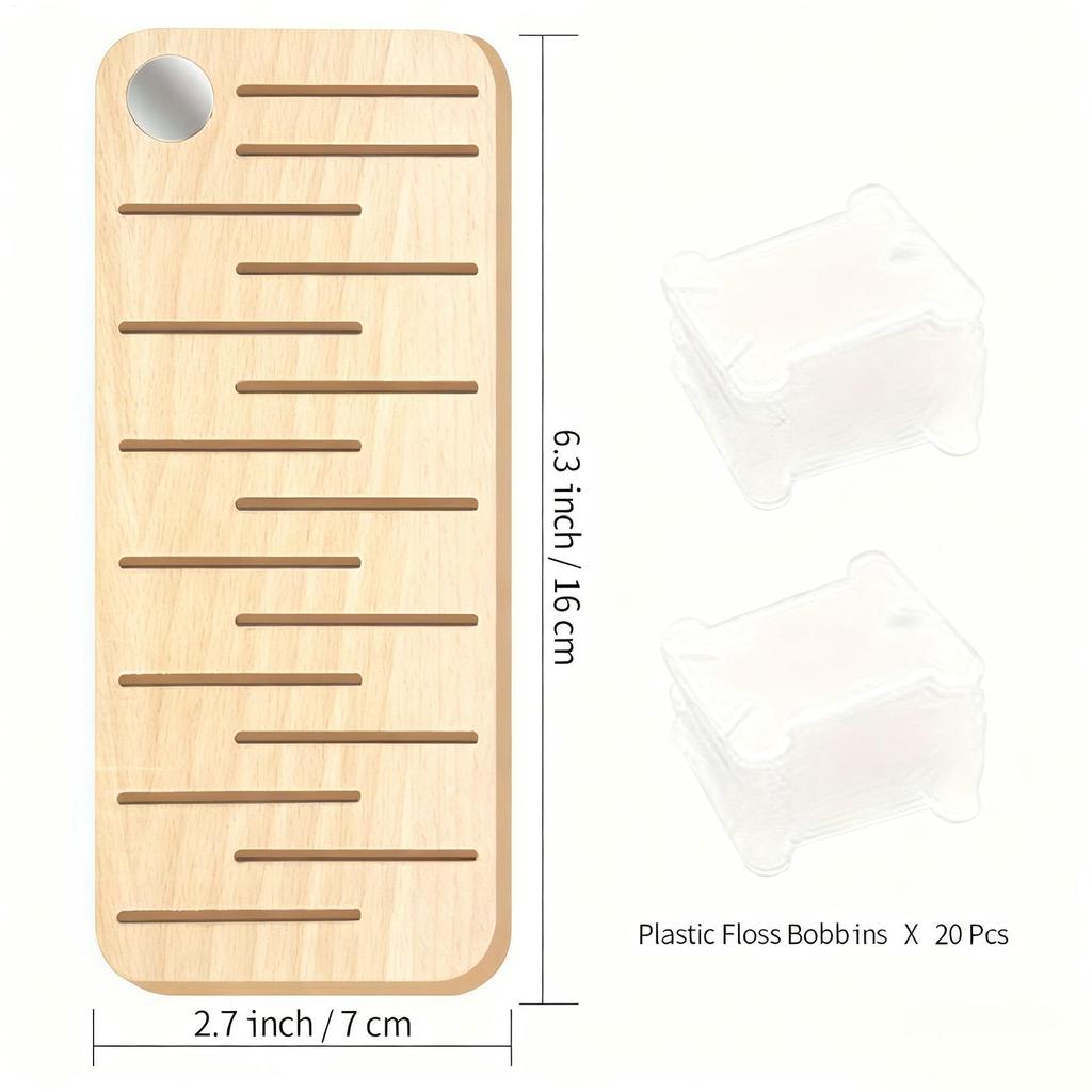 Embroidery Floss Storage 15-Slot Wooden Spool Storage Magnetic Floss Bobbin Holder For Hobbyists Quilters Artists Home Craft
