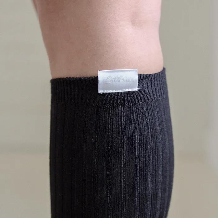 Letters Soft Knee-High Socks (Black)