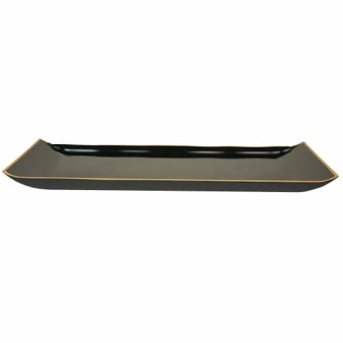 Sanmany Incense Tray, Small, Black (Gold Edge), 3601850200021