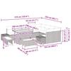 Garden Sofa Set with Cushions and Storage 12 Pcs Beige Poly Rattan