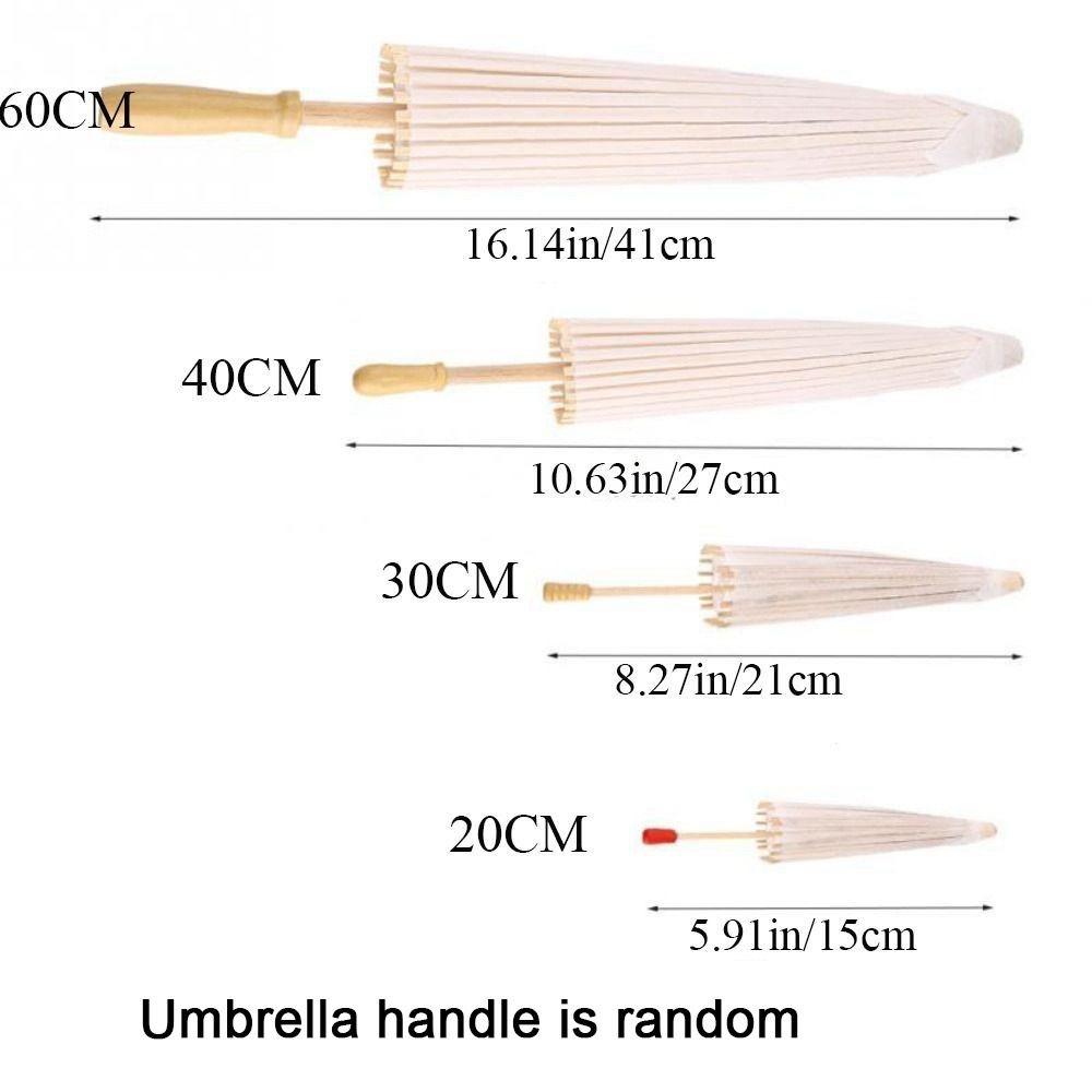1Pcs Wedding Birthday for Baby Shower DIY Handmade Long-handle Painting Supplies Photography Prop Dance Prop Paper Umbrella