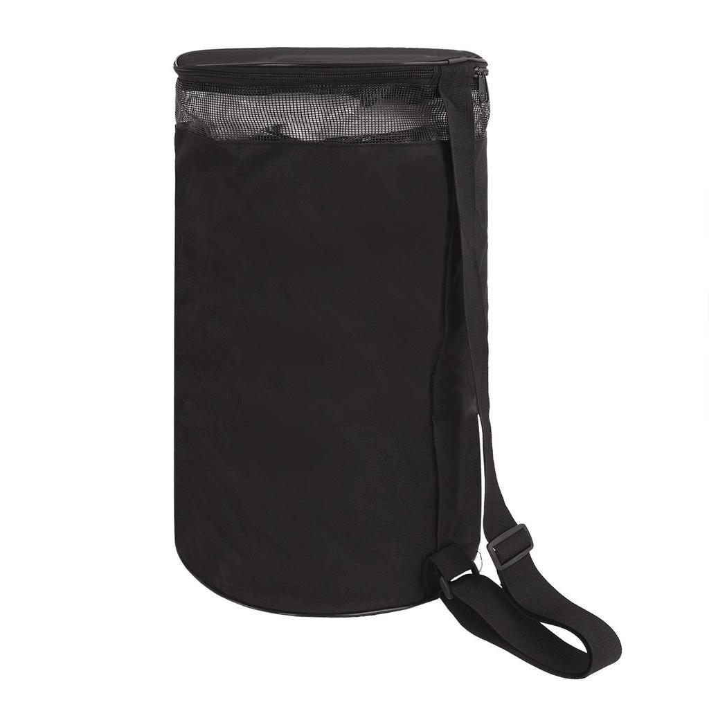 LONTG Ball Holds Two Size 7 Large Capacity Basketball Can Be Carried by Hand or Can Store Soccer and Multifunctional Cylindrical Basketball Black Bag,