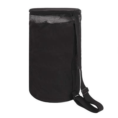 LONTG Ball Holds Two Size 7 Large Capacity Basketball Can Be Carried by Hand or Can Store Soccer and Multifunctional Cylindrical Basketball Black Bag,