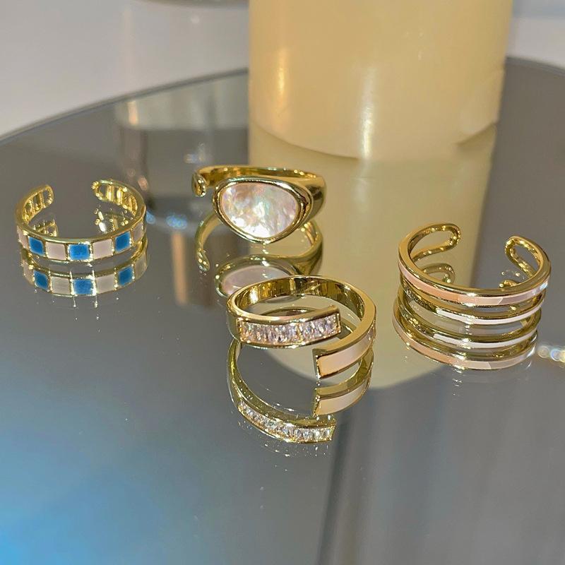 Geometry Stackable Ring Adjustable Jewelry Index Finger Rings Gift Decoration