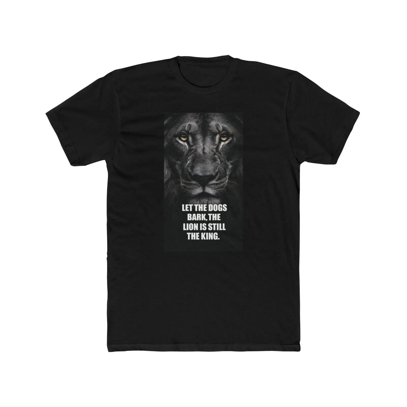 

Empowering Lion T Shirt Motivational Everyday Wear vintage Washed Top For Everyday Wear Stretched Slightly homme Stylish S разноцветный
