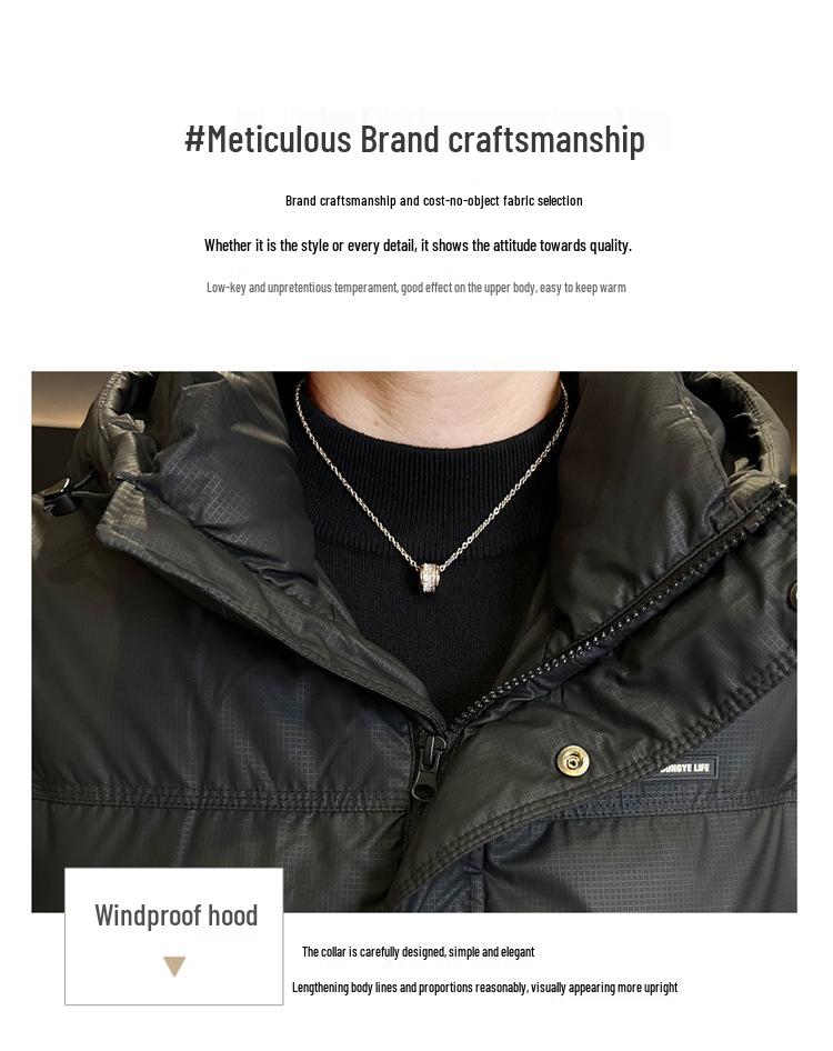 Trendy 2025 Men's Hooded Down Vest - Korean Style Autumn/Winter Outerwear