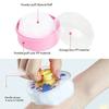 Baby Talcum Powder Flocking Box Portable Refillable Baby Body Cosmetic Powder Puff Cntainer Baby Puff Case For Home Travel Use