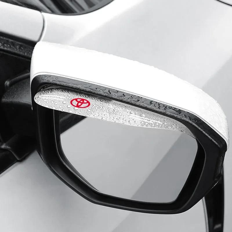 2pcs Car Side Rearview Mirror Guard Cover Rain Eyebrow Covers Stickers For Toyota TRD GR Camry Corolla Yaris Chr Auris Avensis T25