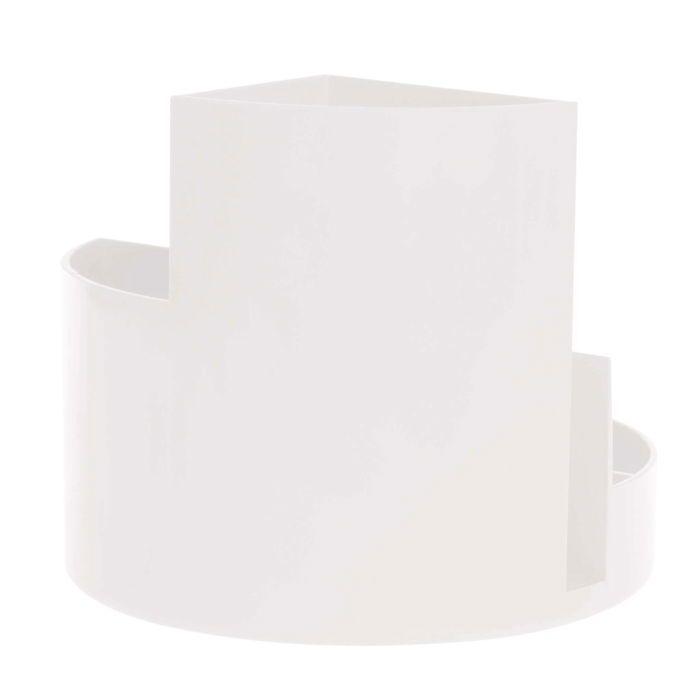 Organisateur de bureau - MAUL - Rond - Plastique ABS - Blanc transparent - 6 compartiments