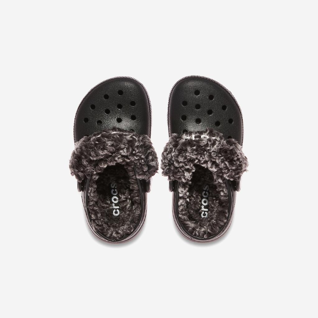 Crocs Classic Fleece Lined Clog Toddler [CRS212857-BLACK]