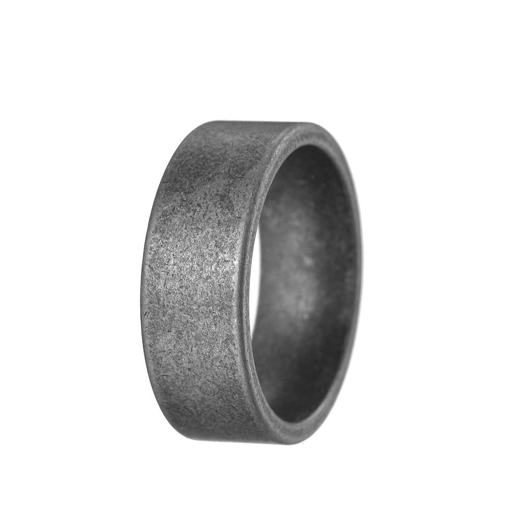 Trendy Distressed Stainless Steel Men's Retro Style Fashion Ring