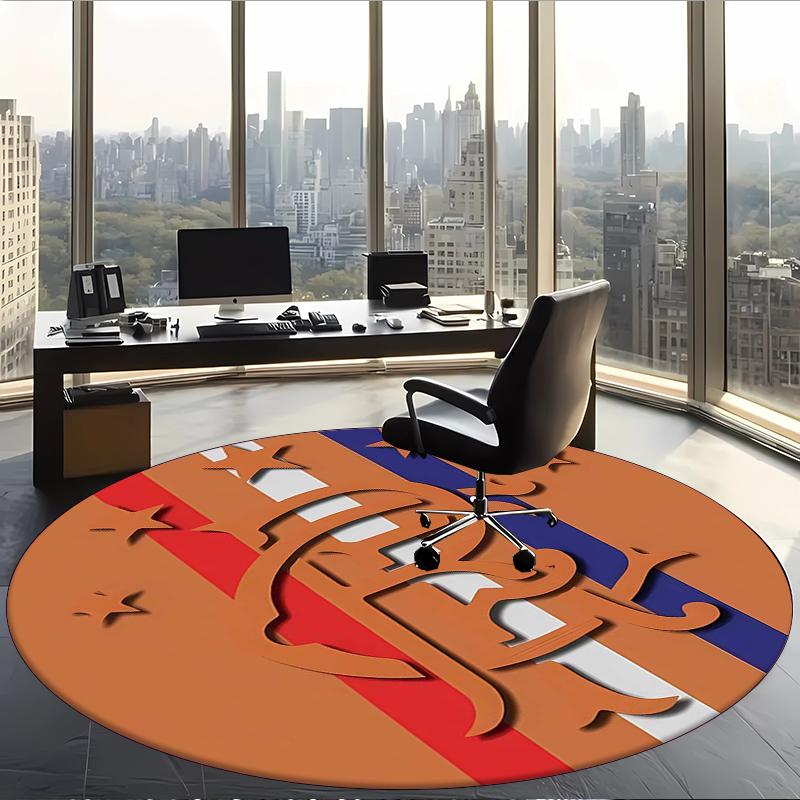 Rangers Fc (14) Round Office Rug Decorative Floor Rug for Office Bedroom Living Room and Home Space