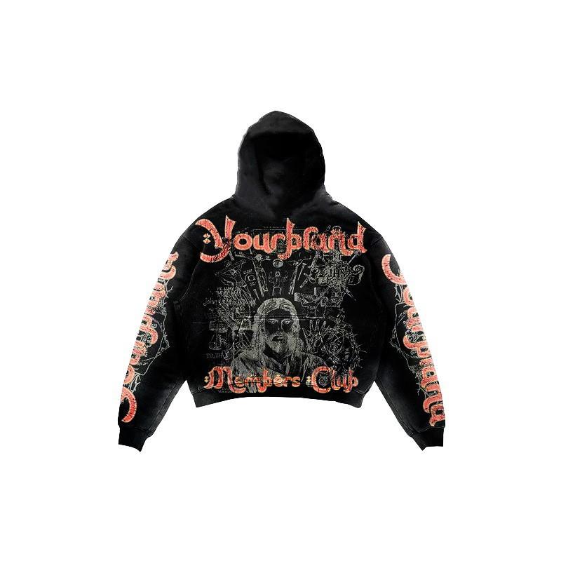 Sweat à capuche unisexe surdimensionné Streetwear Impression 3D Manches longues Pull Haut décontracté Adolescents Adultes