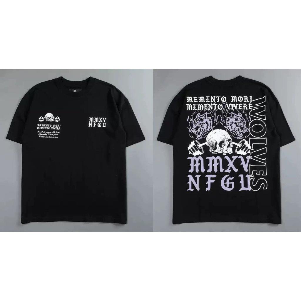 New DARCSPORT Wolf Head Bushido Short Sleeve Men's and Women's Oversized Yk2 American Sports and Leisure Loose Printed Cotton T-shirt