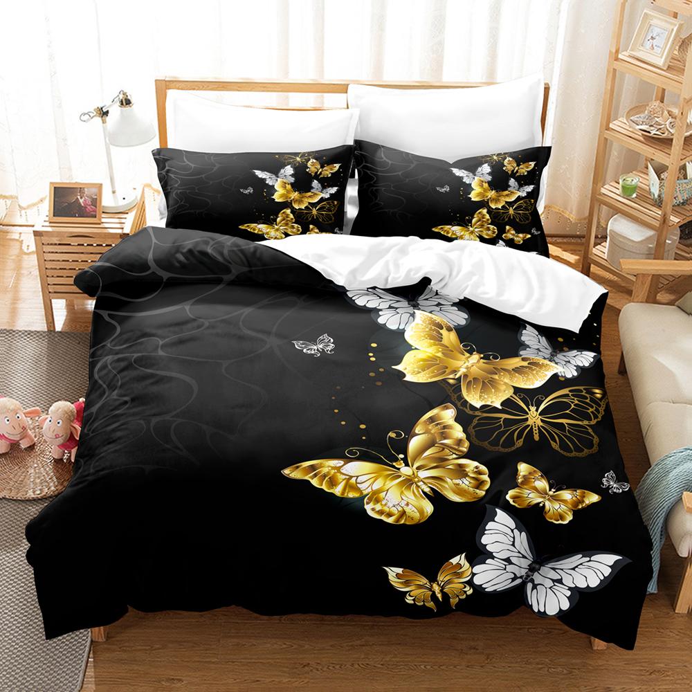 3D The Butterfly Bedding Sets Duvet Cover Set With Pillowcase Twin Full Queen King Bedclothes Bed Linen