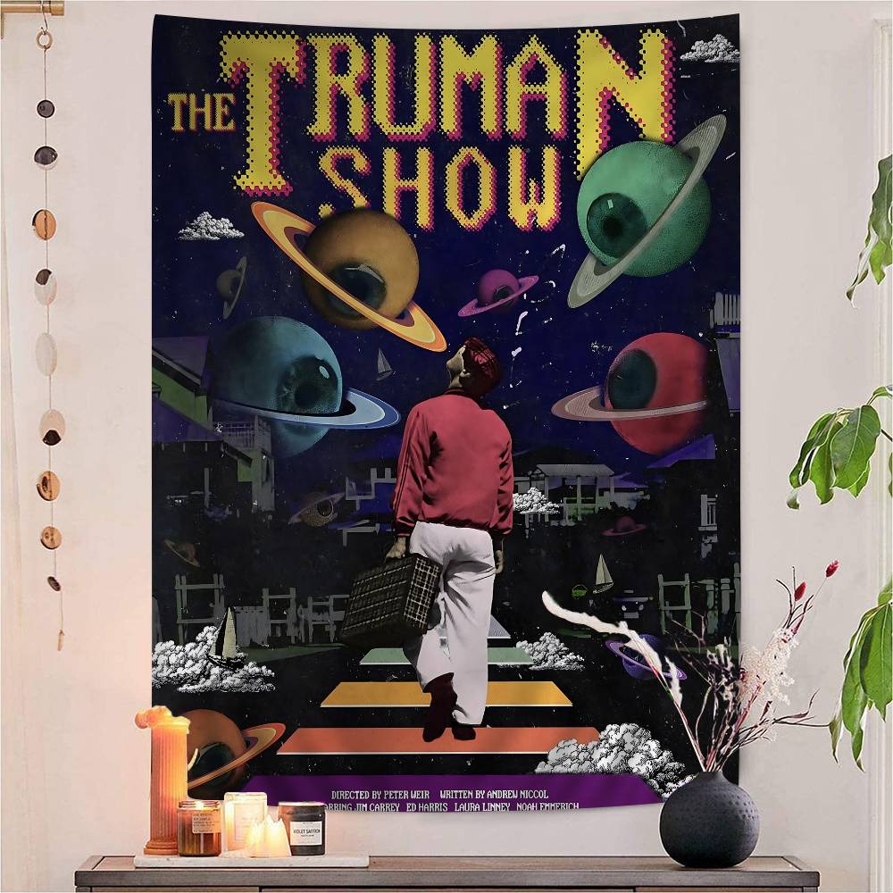 

The Truman Show Classic Movie Chart Tapestry Home Decoration Hippie Bohemian Decoration Divination Wall Hanging Home Decor 74x94cm(29x37in)