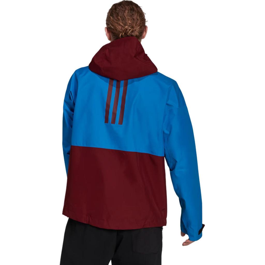 Adidas Color Block Letter Print Outdoor Casual Sports Jacket Men Jackets Blue H51477