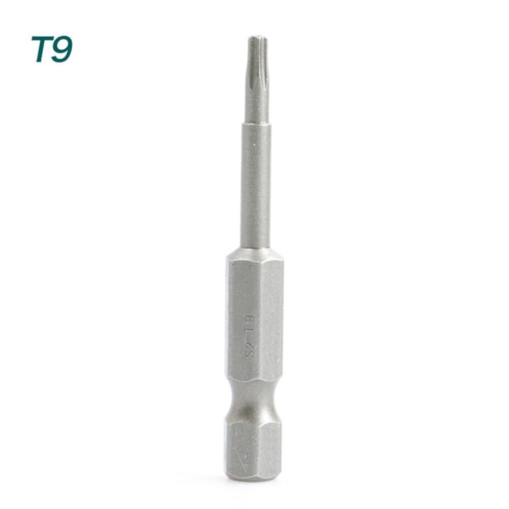 1pcs S2 Alloy Steel 50mm Long Torx Screwdriver Bit 1/4" Hexagon Handle T7 T8 T15 T20 T25 T30 T40 T45 Screwdriver Bit