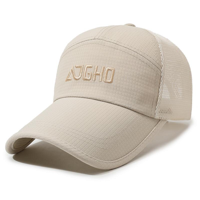 

Summer Mesh Hat With Embroidery And Extended Brim For Men Outdoor Sun Protection хакі