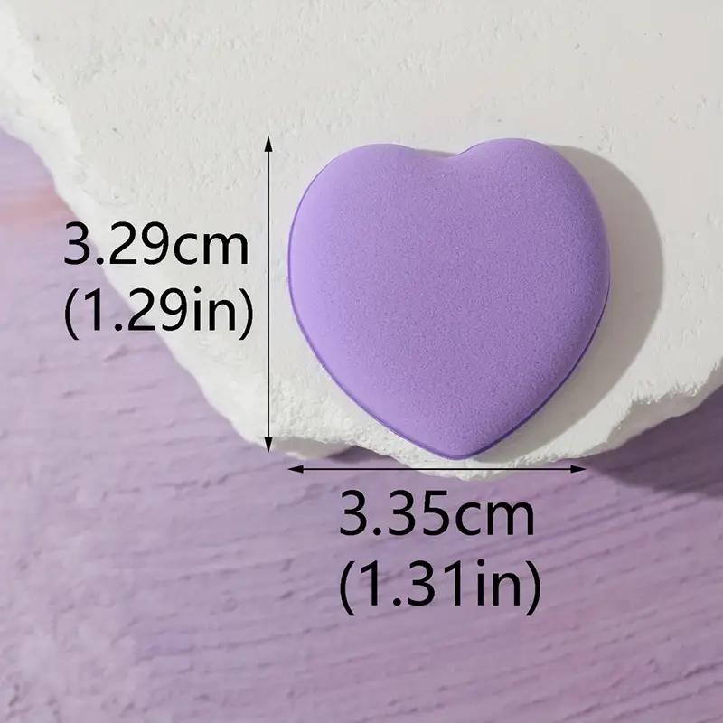 20 PCS  Heart-Shaped Finger Powder Puff Latex-Free Makeup Tool  Finger Air Cushion Sponge Powder Puff Set, Makeup Puff,