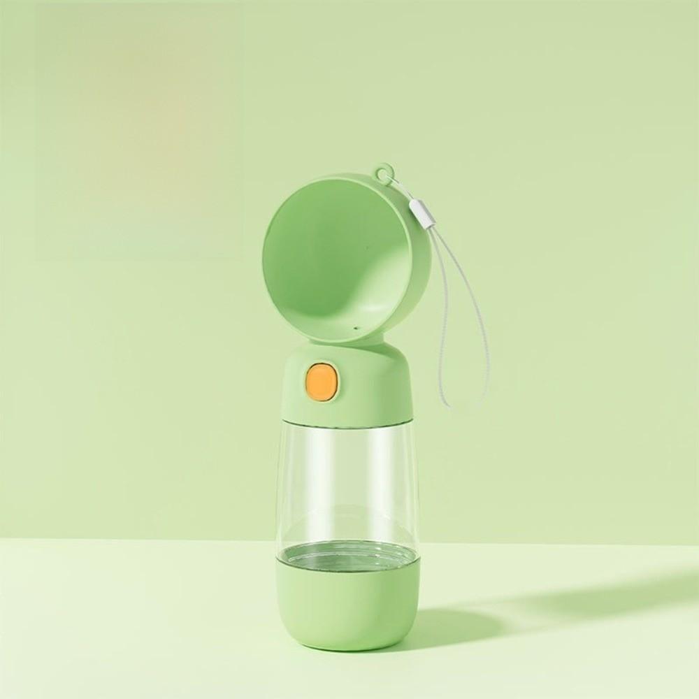 Bouteille d'eau pour animaux de compagnie 2 en 1 Transparente Facile à nettoyer Bouteille d'eau pour chien en plastique avec sangle Bouteille d'eau pour chien d'extérieur