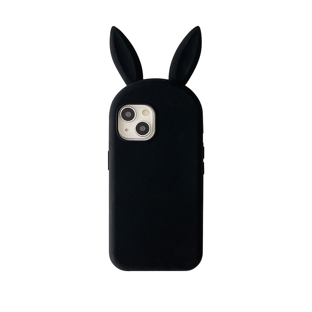 Cute 3D Bunny Rabbit Ear Silicone Phone Case for IPhone 17 13 14 15 16 Pro Max Japan Ins Funny Cartoon Shockproof Back Cover