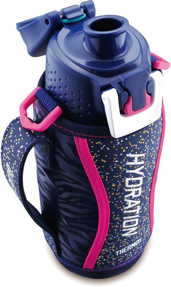 Sticla sport termoizolantă, deschisă, 800 ml, roz bleumarin [Tip cu o singură atingere] FFZ-801F NV-P