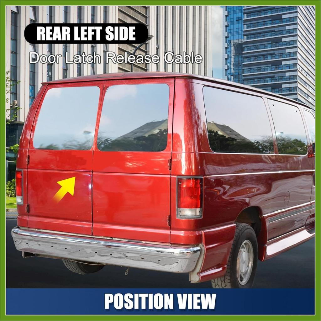 Rear Cargo Door Latch Release Cable for Ford E-150 Econoline Super Duty Expedition 1992-2019 Rear Door Handle Cable Replace F2UZ-15264A65-B 912-708