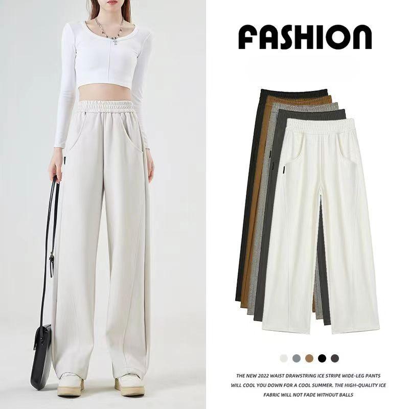 

Sweatpants Women s Spring, Autumn and Winter High-street Ins Tide Sweatpants Banana Trousers Casual Loose Wide-legged Trousers 2XL світло-сірого кольору