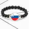 287 Länder Nationalflagge Druckknopf Elastisches Band Perlen Länderflagge Unabhängigkeitstag Perlen Schmuck Perlenarmband