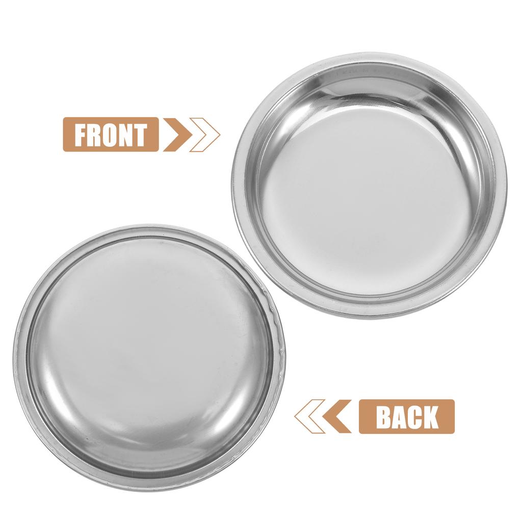 12pcs Stainless Steel Bag Saucer Anti-Drip Bag Storage Dish For Home Office Metal Accessories Compact Tea Holder Dish