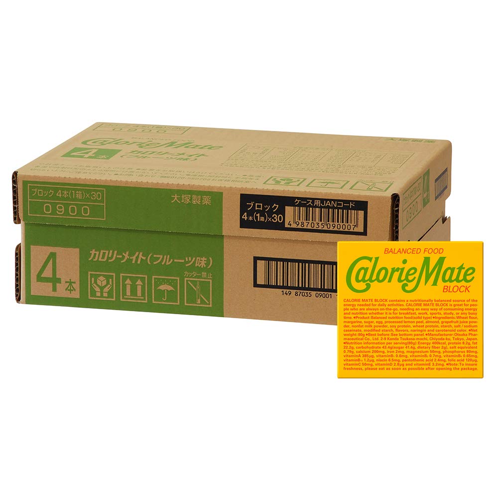 

Otsuka Pharmaceutical CalorieMate Блок Фруктовый 4 палочки х 30 штук