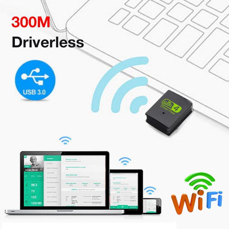 300M Wireless Network Card USB Wireless WiFi Receiver 300Mbps USB Driverless Transmitter Mini Free