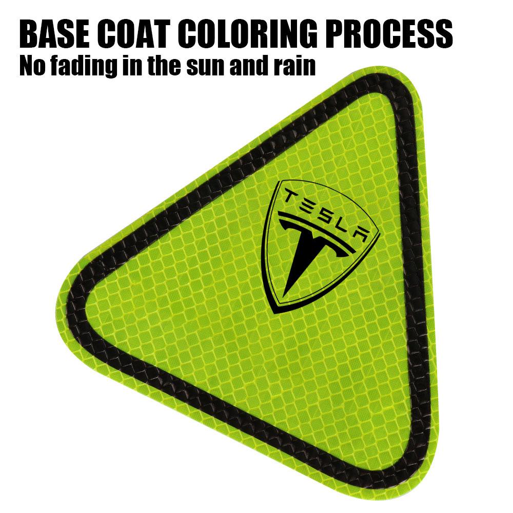 1pc 2/3pcs Reflective Warning Strip Tape Night Warning Stickers For Tesla Model 3 Y S X Roadster Bonina Auto Valve Accessories