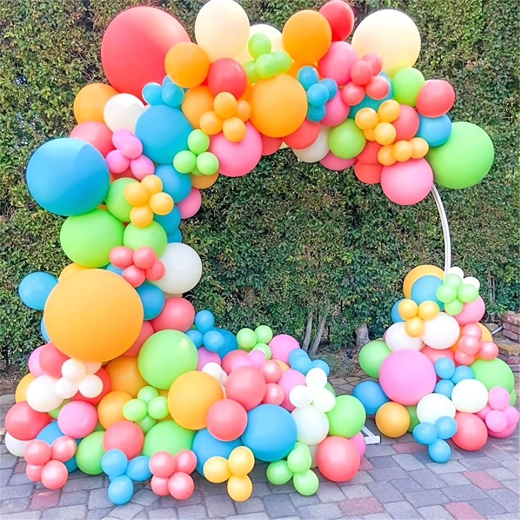106pcs Tropical Balloon Arch Wreath Set Pink Green Blue Orange Yellow Latex Balloon Hawaii Birthday Baby Shower Pool Party Decor