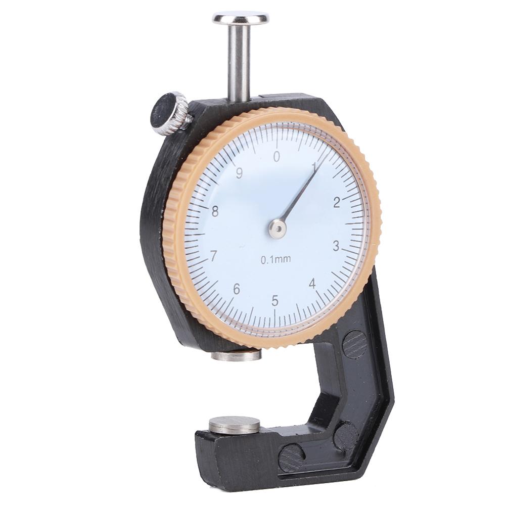Thickness Gauge Black Portable Accurate Measuring Jewelry Leather Board Equipment 0?10mmFlat Head