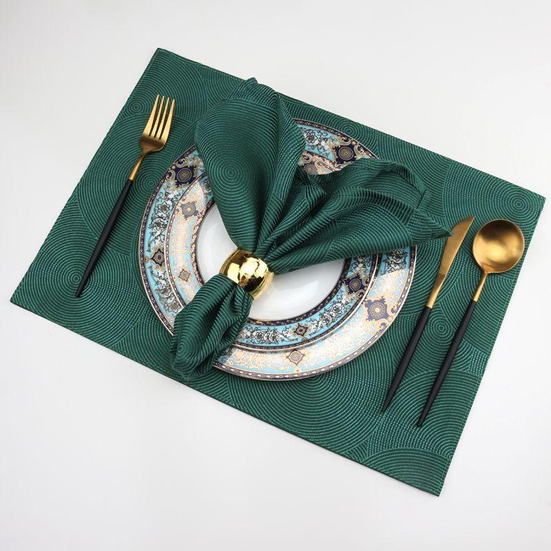 

Темно-зеленый плейсмат, изысканный современный минималистичный, для выставочного зала, банкетного клуба, плейсмат в западном стиле, подставка под тарелку [Счет-фактура в наличии]] Dark green 32*45cm (1 placemat)