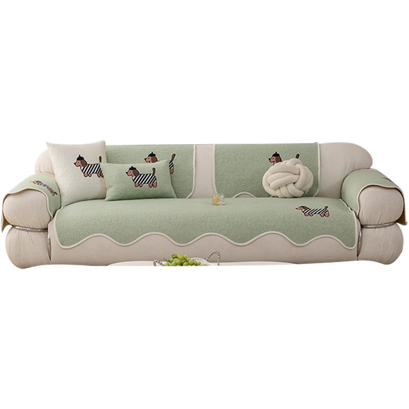 Summer New Cool Sofa Cushion Cartoon Cute Straight Leather Sofa Cover Summer Special-Shaped Sofa Seat Cushion
