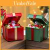 Snowman Santa Claus Gift Shape Design Music Box With Lighting For Holiday Celebration
