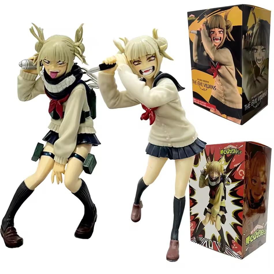 17cm Anime My Hero Academia Anime Figur Toga Himiko Niedliche Uniform Actionfiguren PVC Modell Spielzeug Sammlung für Erwachsene Statue Geschenk für Fans