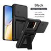 KEYSION Card Slot Holder Bag Phone Case for ZTE Blade A56 Slide Camera Protection Kickstand Shockproof Cover for Blade A56 Pro
