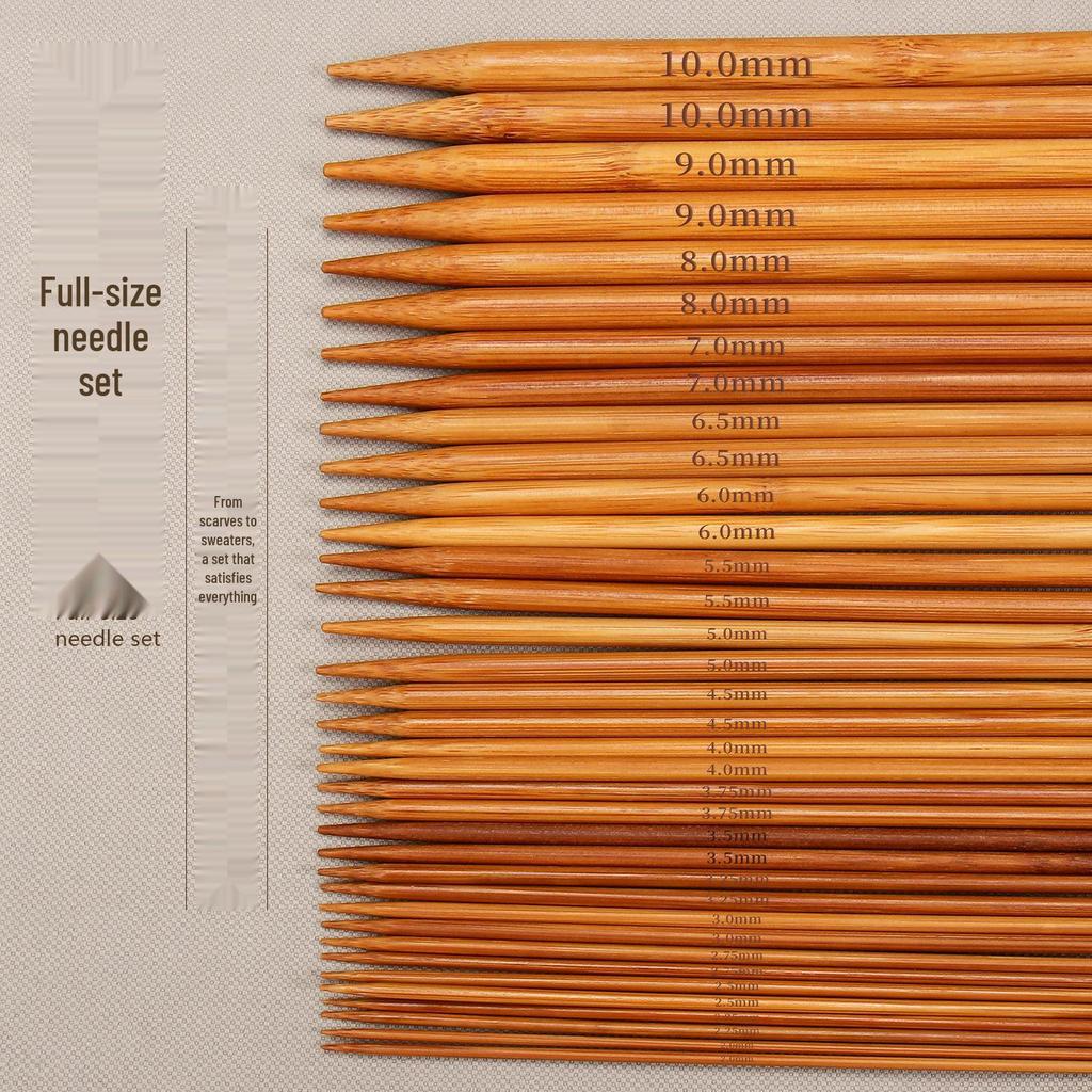 Zestaw bambusowych drutów do robienia na drutach: Pełny zestaw do szalików, swetrów i nie tylko
