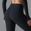 Yoga Clothing Trend Sports Gathering Long Sleeved Solid Color Slim Fit Elastic Fitness Clothing Running Training Sports Suit