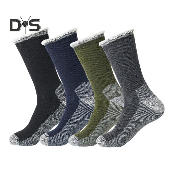 1 pár unisexových zimných ponožiek Stredotrubkové vlnené ponožky na turistiku Športové pranie v práčke Odvádzajúce vlhkosť udržujú v teple Protišmykové každodenné pančuchy