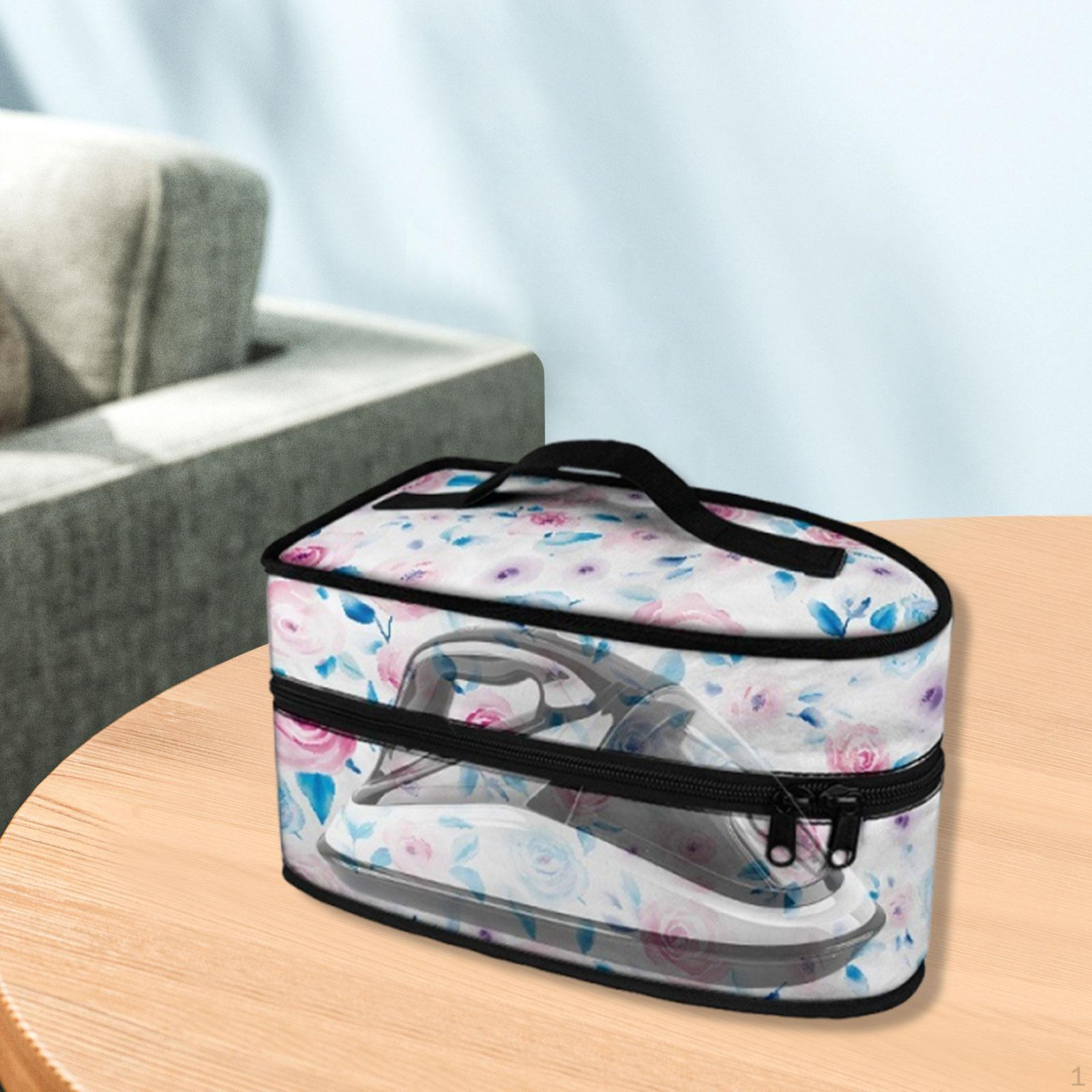 

Iron Storage Bag Carrying Flower Printed Multifunctional Portable Pouch for Indoor Style C